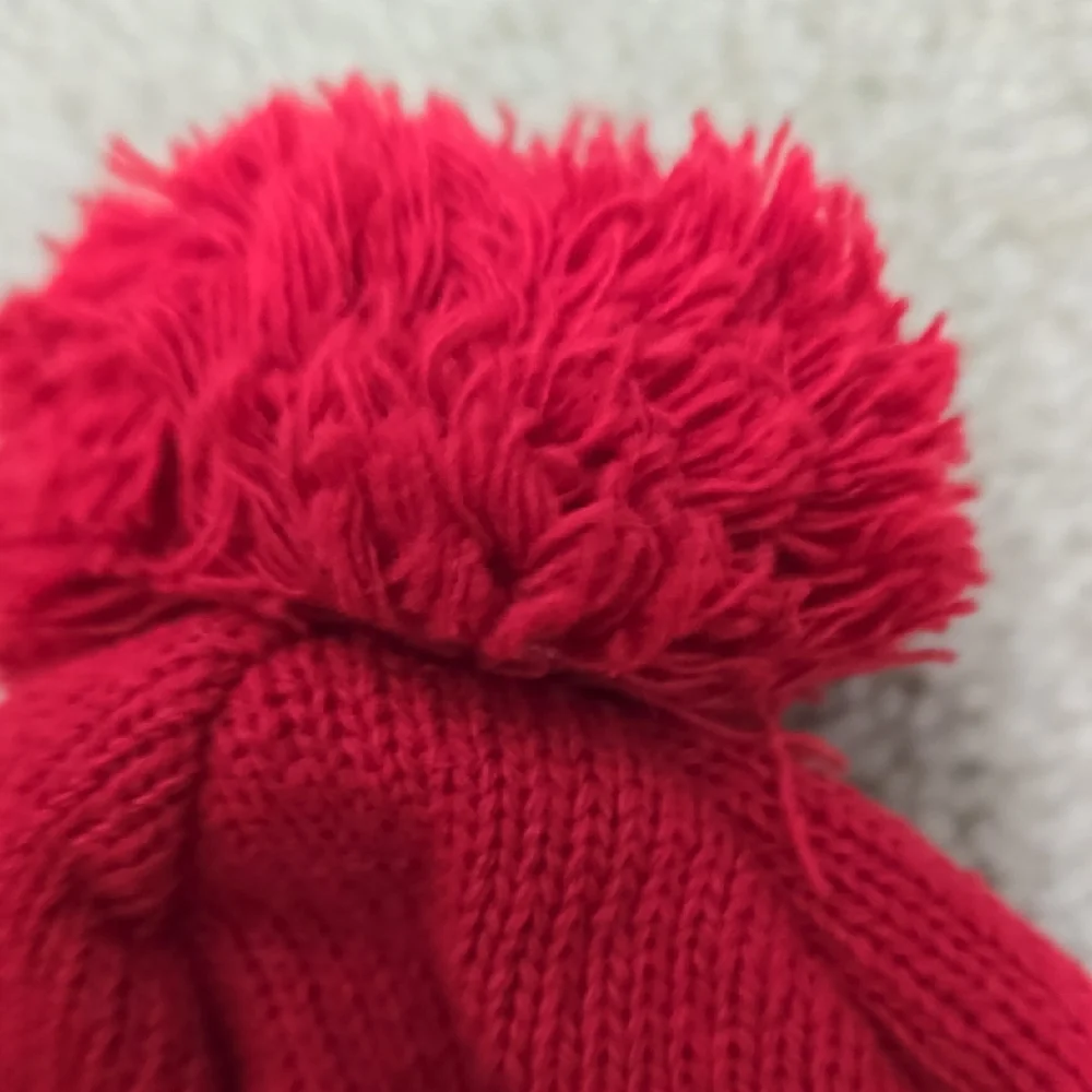 Red Snowflake Knit Beanie